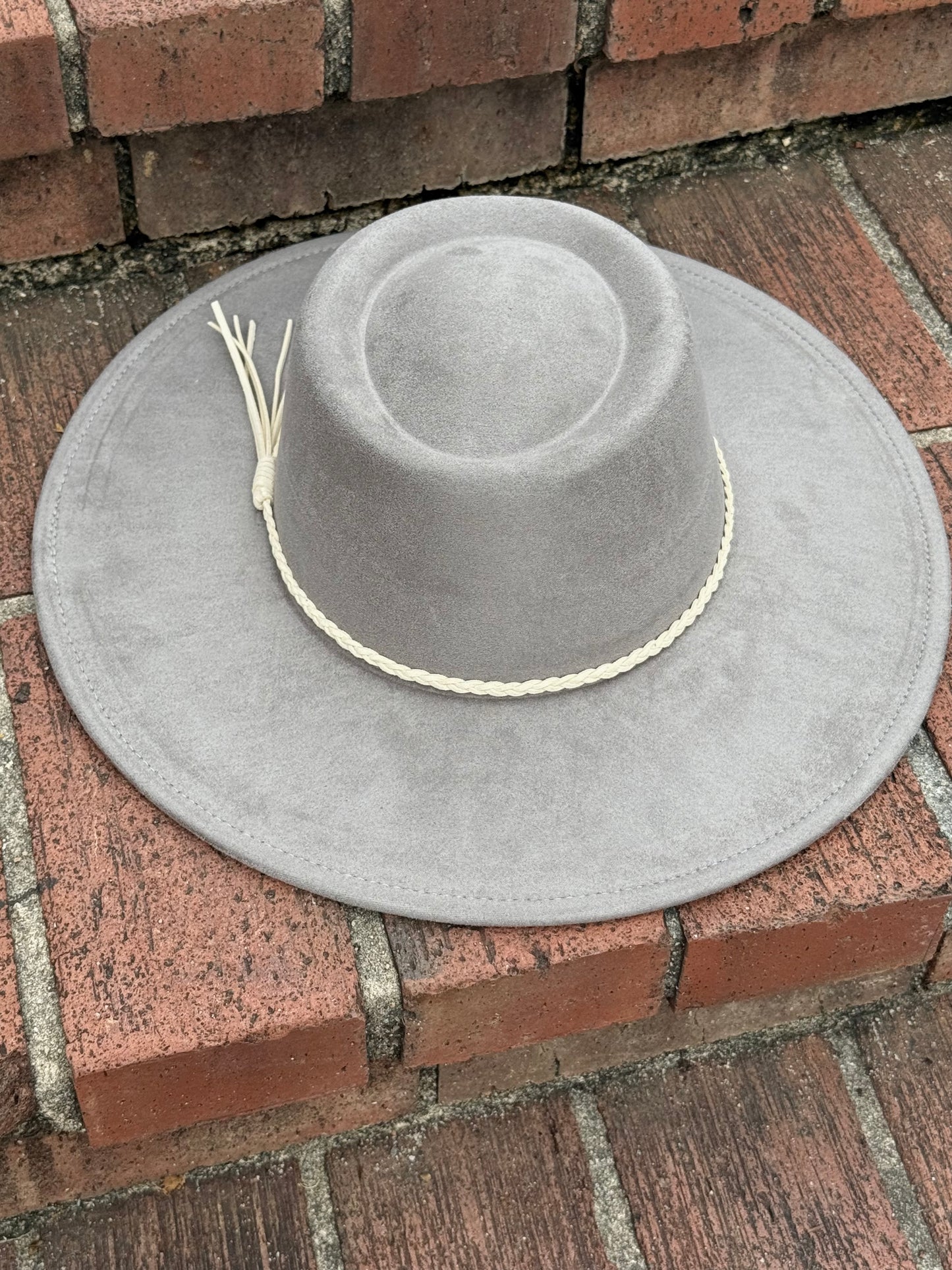 Flat wide-brim Vegan Fedora Hat