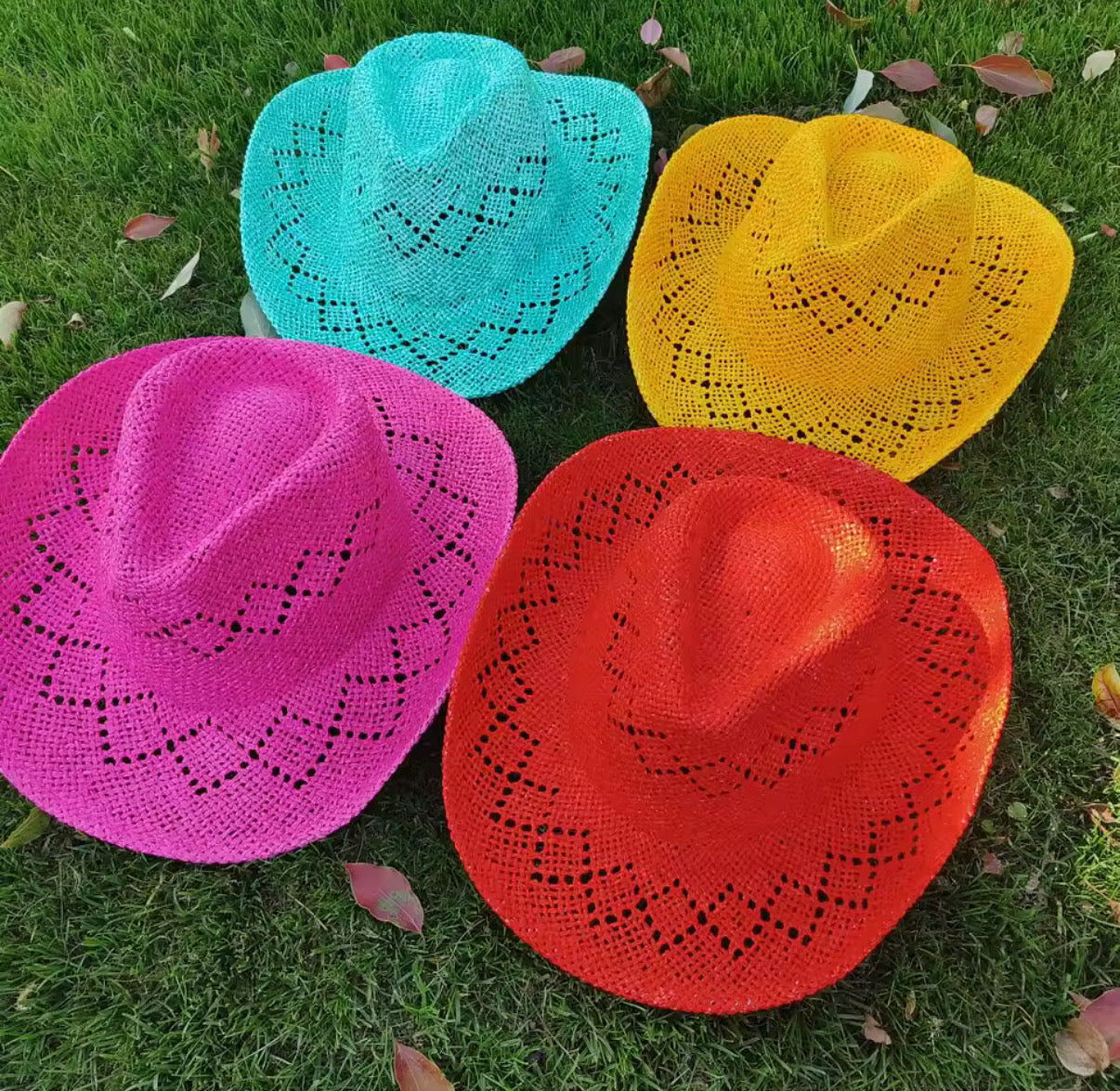 Hand Woven Straw Cowboy Hat