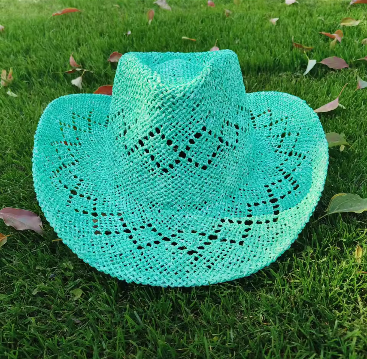 Hand Woven Straw Cowboy Hat