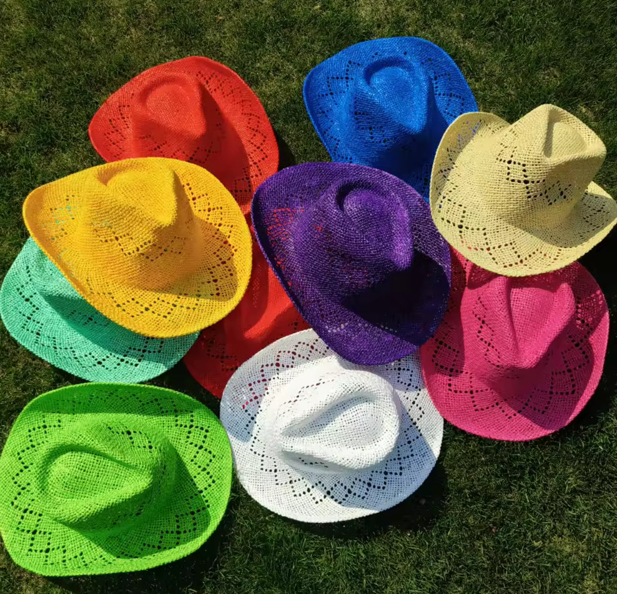 Hand Woven Straw Cowboy Hat