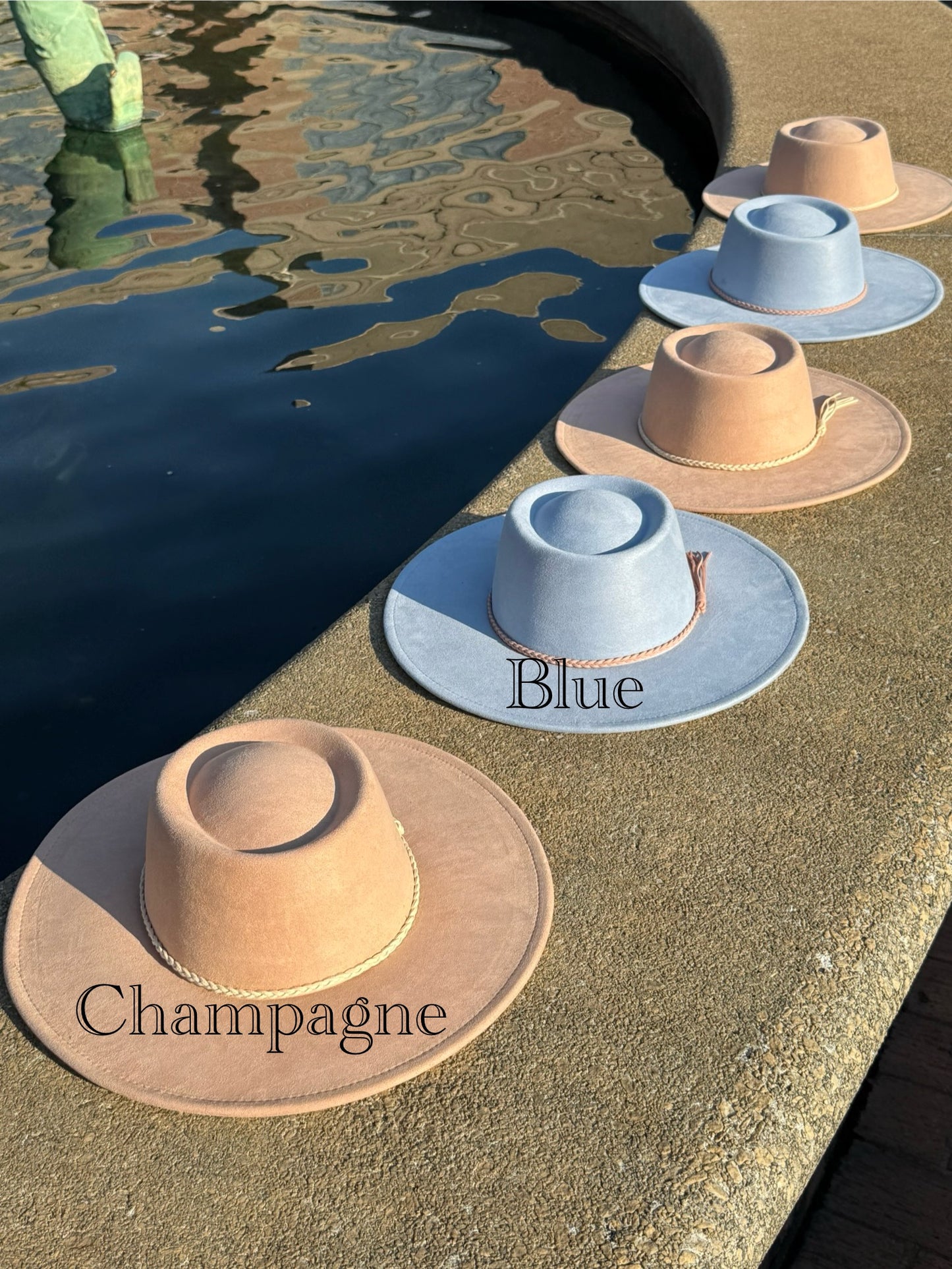 Flat wide-brim Vegan Fedora Hat
