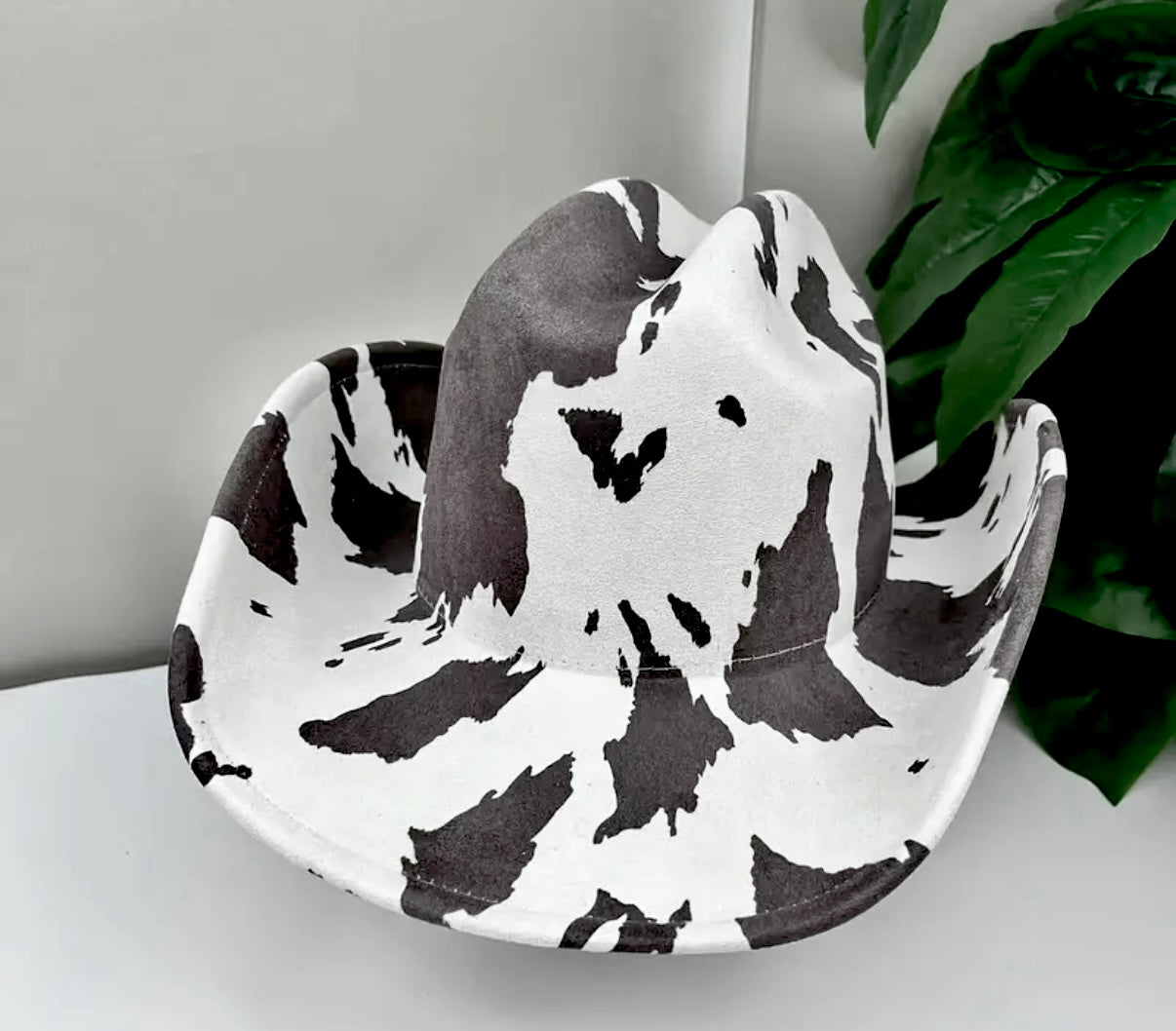 Cowprint Suede Cowboy Hat