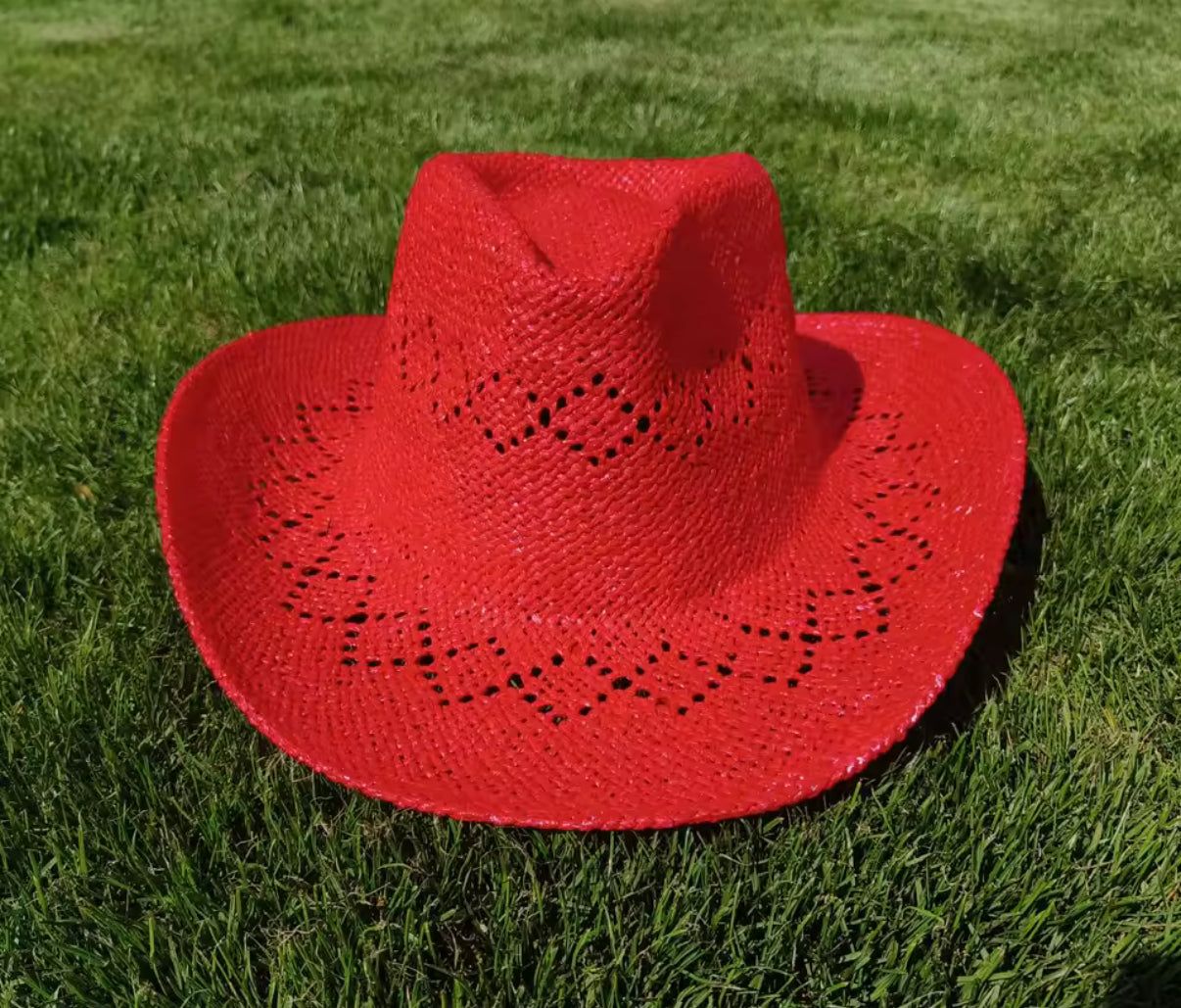 Hand Woven Straw Cowboy Hat