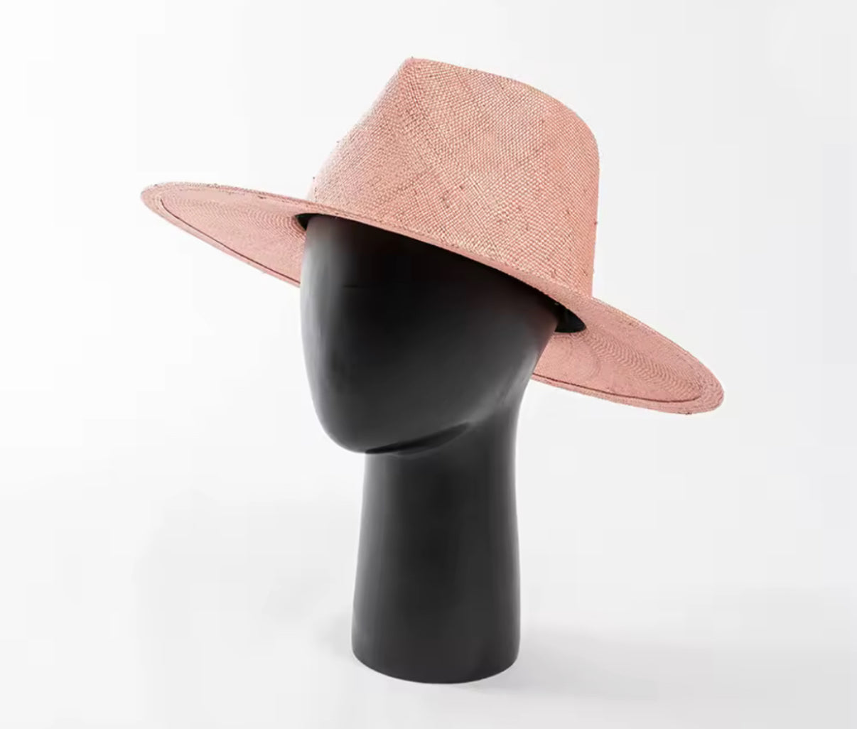 Wide Hand Woven stiff Straw Hat