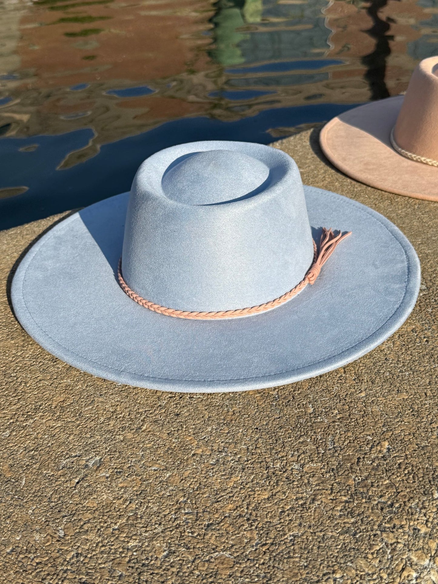 Flat Boater Widebrim Vegan Fedora Hat - AccessorizmeeWholesale