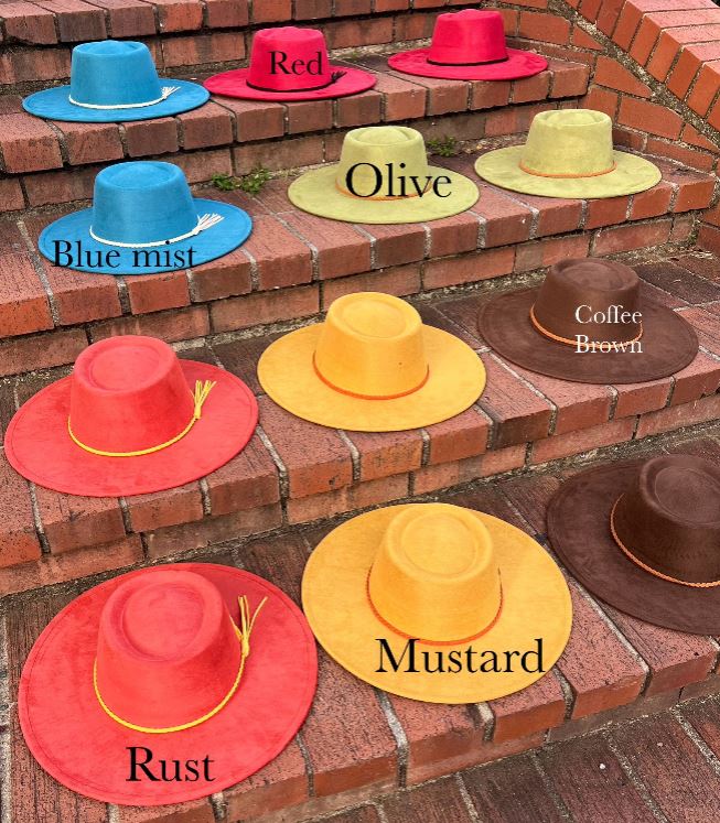 Flat Boater Widebrim Vegan Fedora Hat - AccessorizmeeWholesale