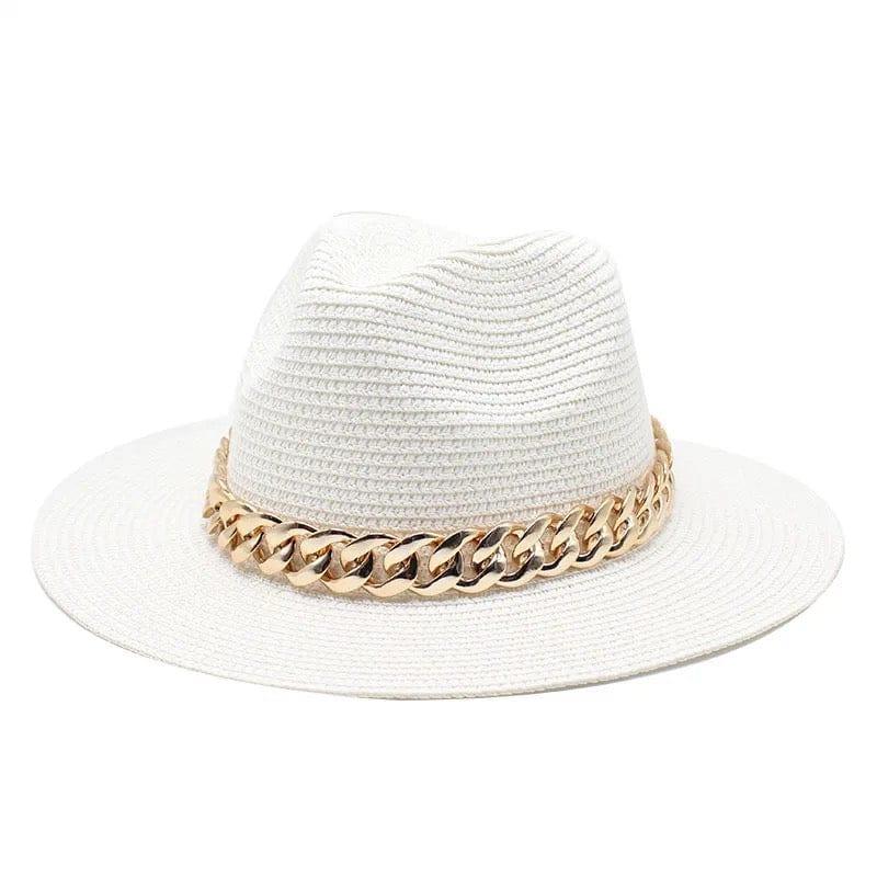 light Weight Straw chain Hat