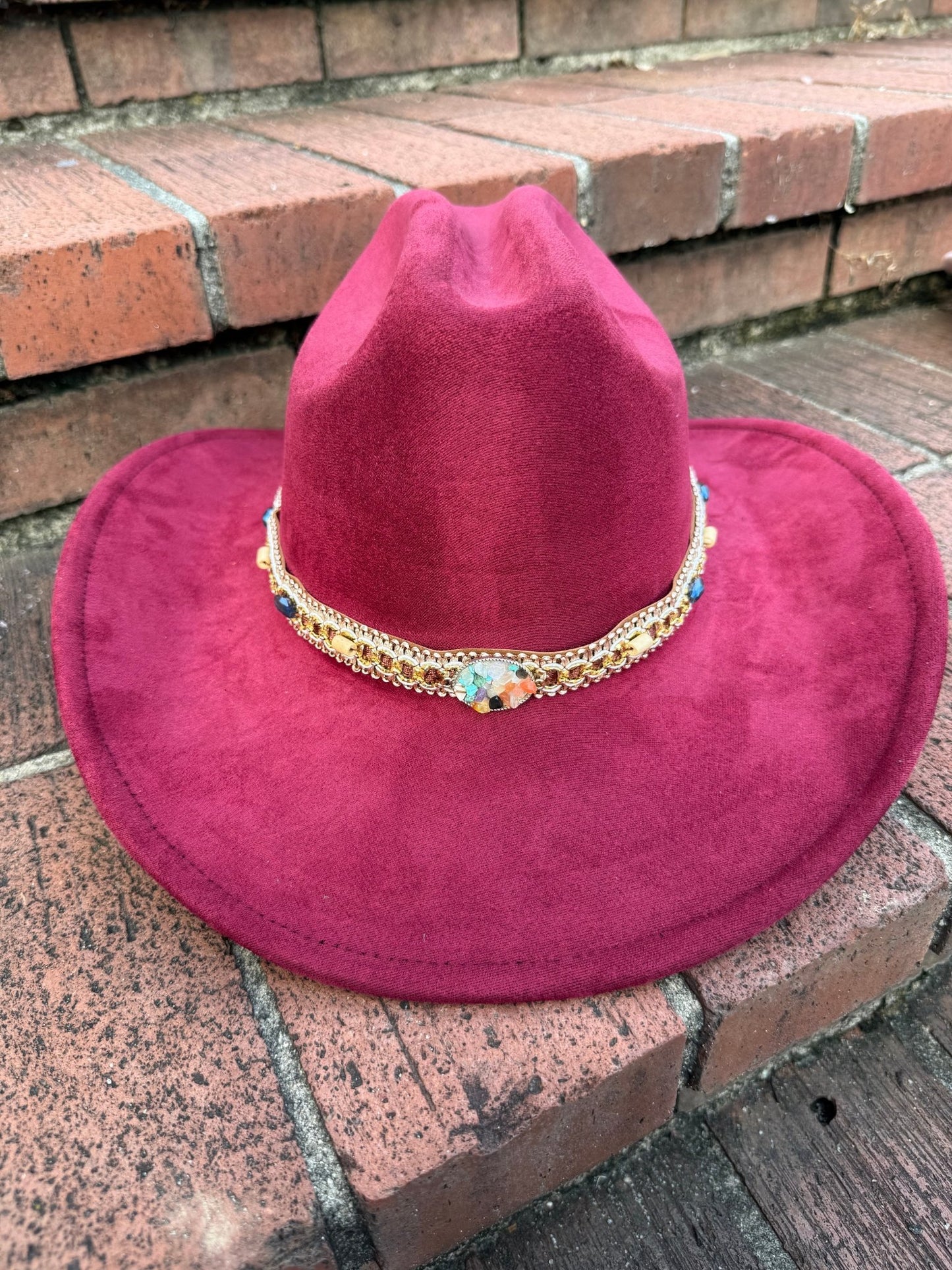 Premium Rock - me Suede pinched Cowboy Hat - AccessorizmeeWholesale
