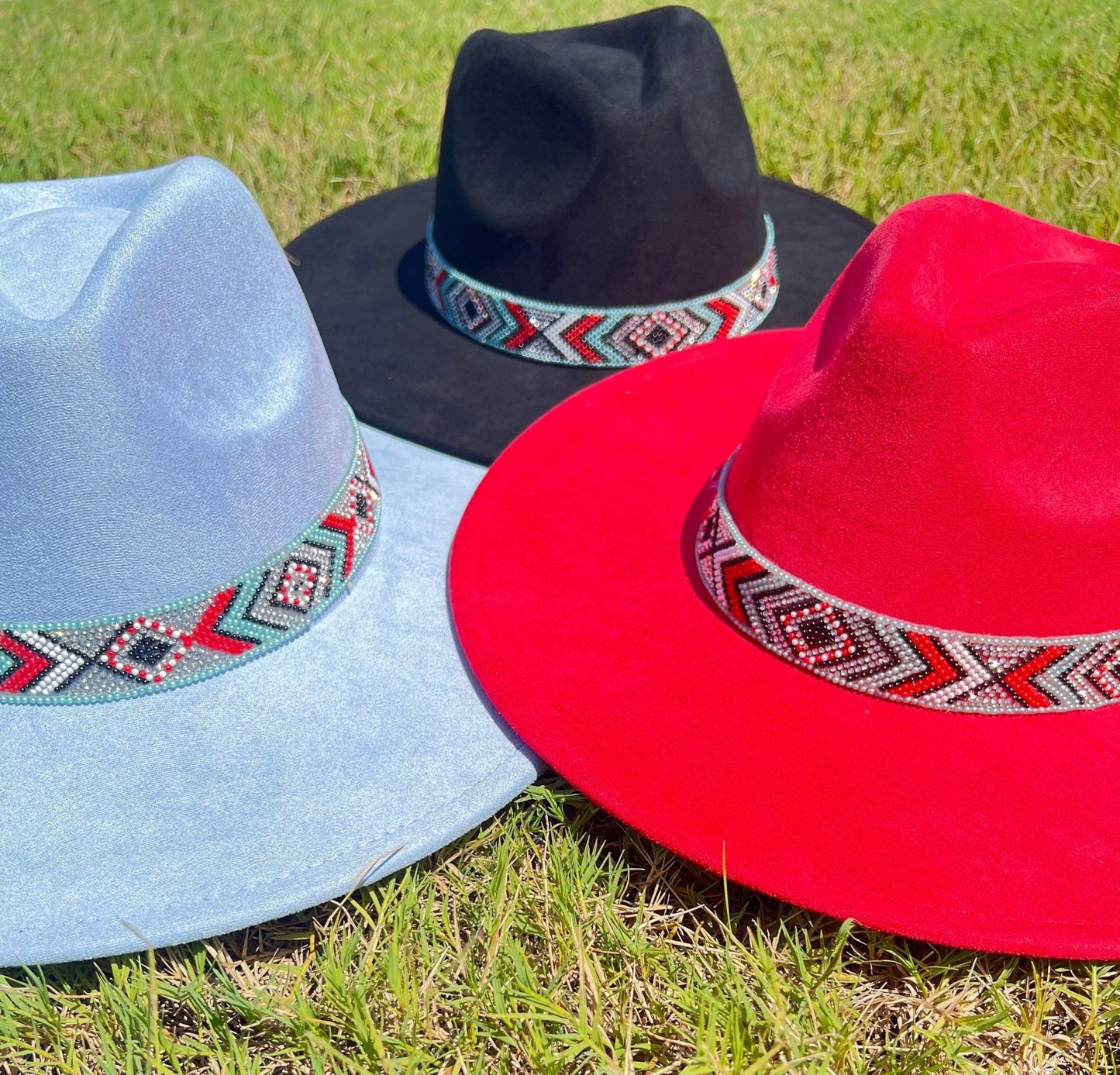 Premium Tribal Suede Fedora - AccessorizmeeWholesale