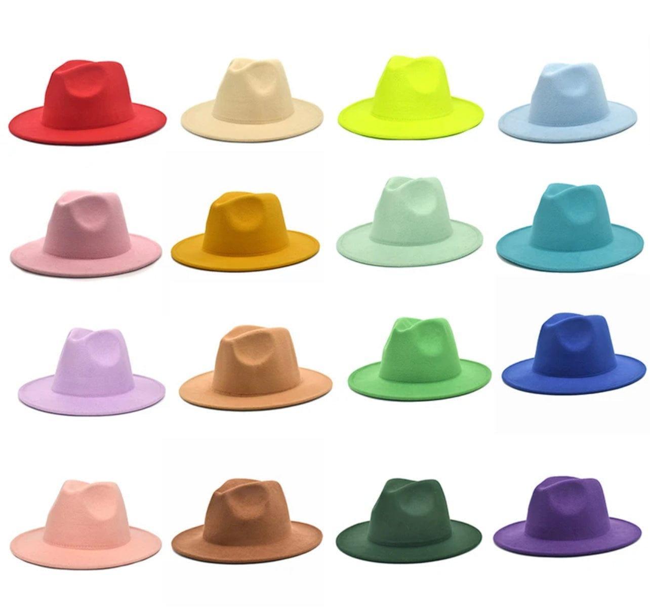Solid Fedora Hats - AccessorizmeeWholesale