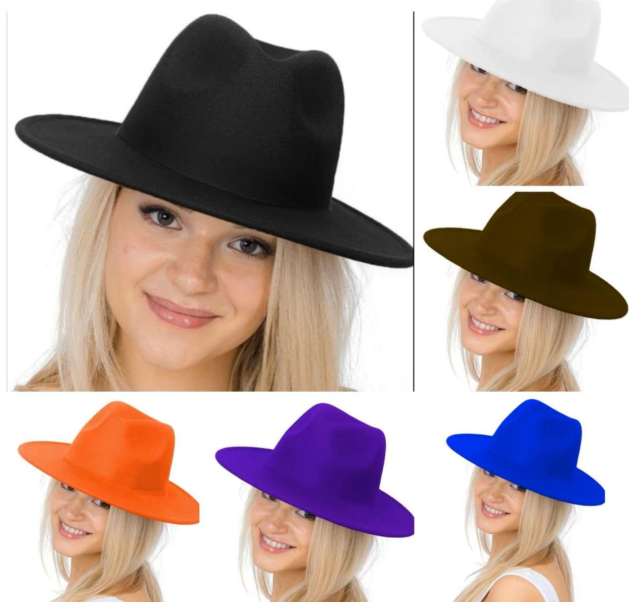 Solid Fedora Hats - AccessorizmeeWholesale