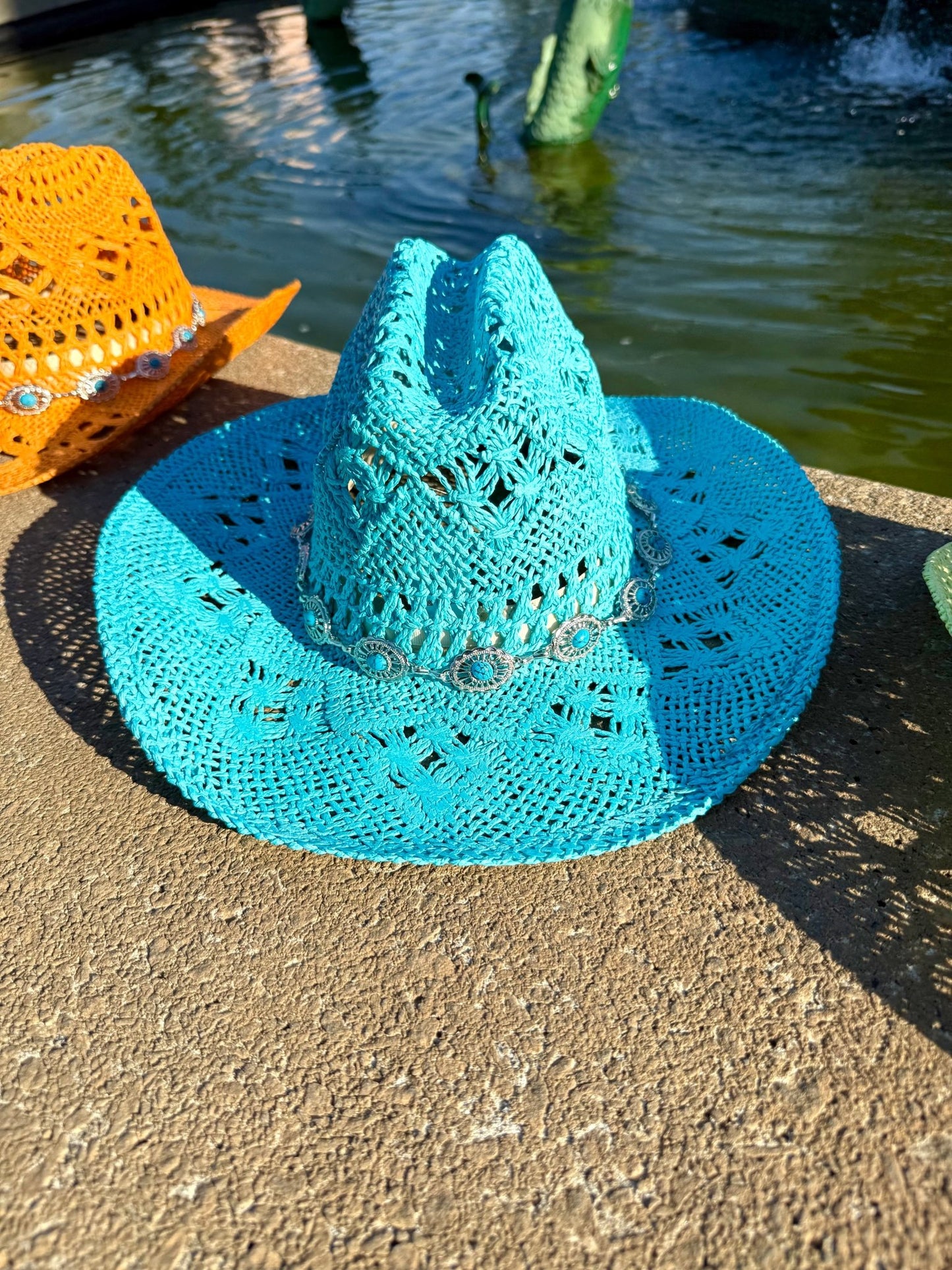 Spring Chain Hand Woven Straw Cowboy Hat - AccessorizmeeWholesale