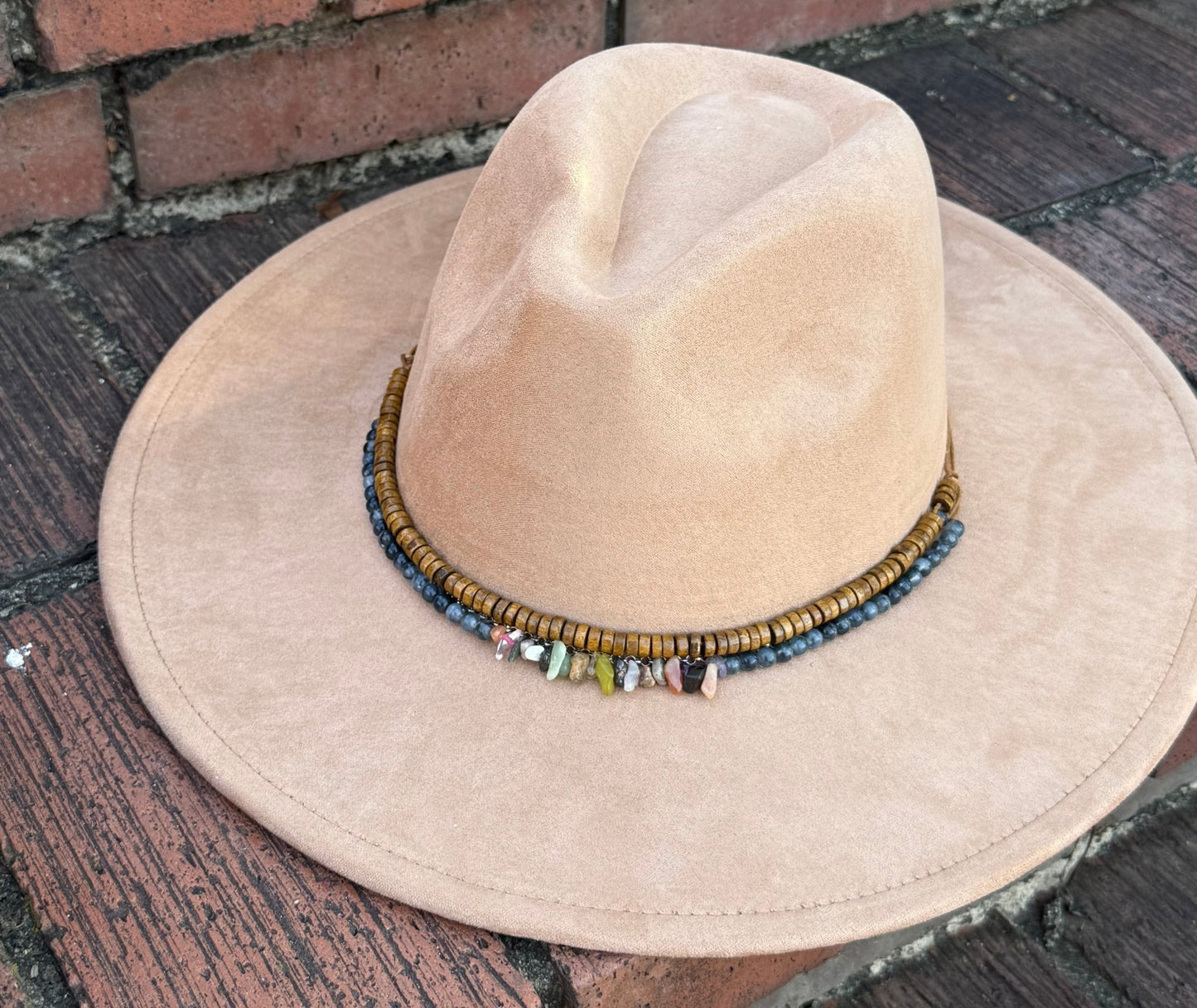 Stoned Vegan Suede Wide Brim Hat - AccessorizmeeWholesale