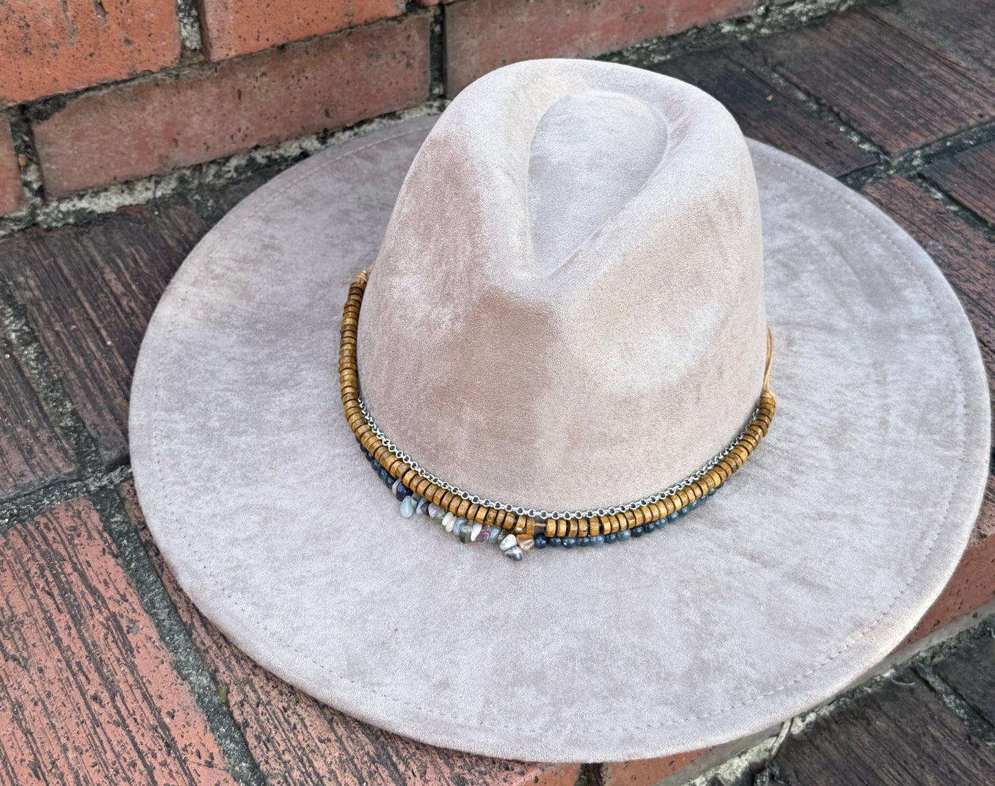 Stoned Vegan Suede Wide Brim Hat - AccessorizmeeWholesale