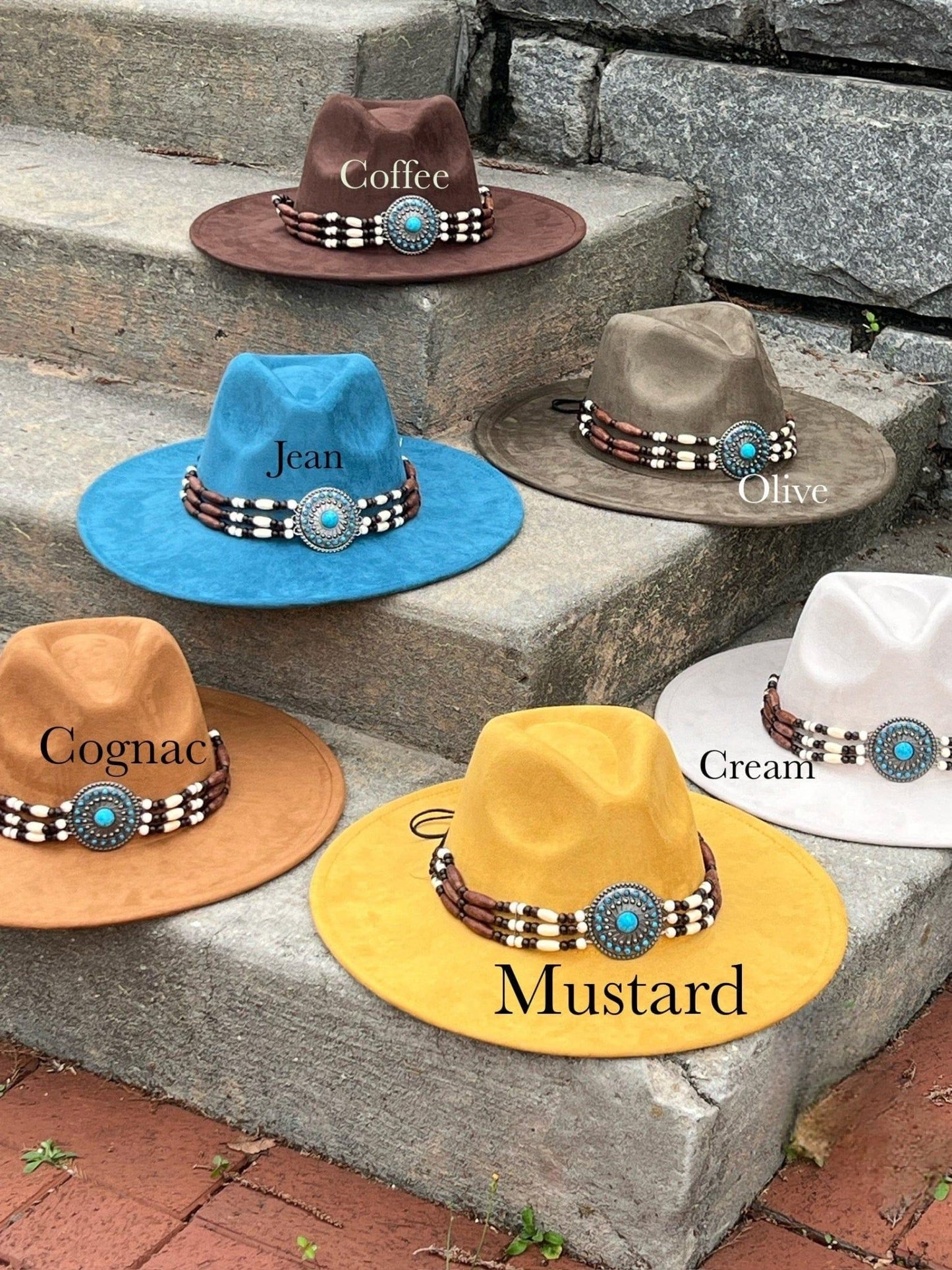Vegan Suede Hat, Hat with Accessory, Hat for Burning, Wide Brim Hat, Rancher Hat, Hat for customization - AccessorizmeeWholesale