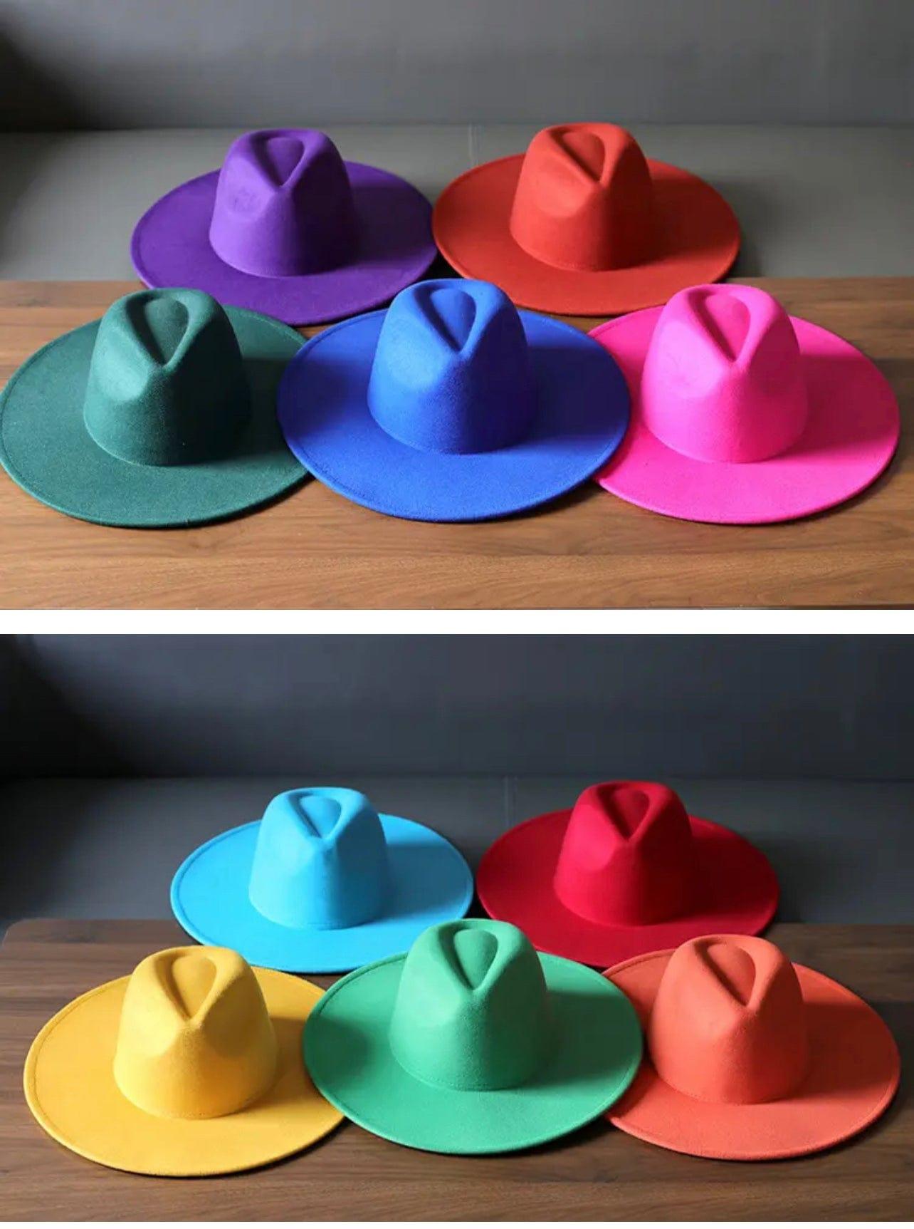 Wide Brim Stiff Fedora - AccessorizmeeWholesale
