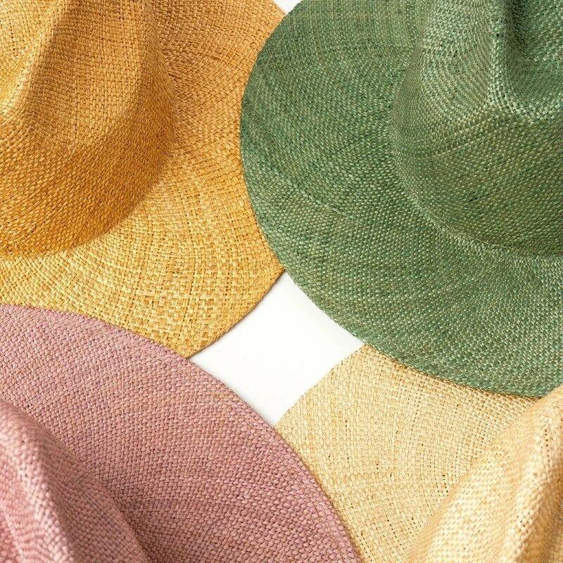 Spring Hand Woven stiff Straw Fedora