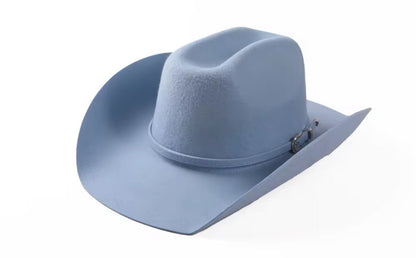 100% Wool Cowboy Belted Hat Solid, Solid Cowboy Hat for Burning,Pinched Cowboy Hat, Rancher Hat, Hat for customization - AccessorizmeeWholesale