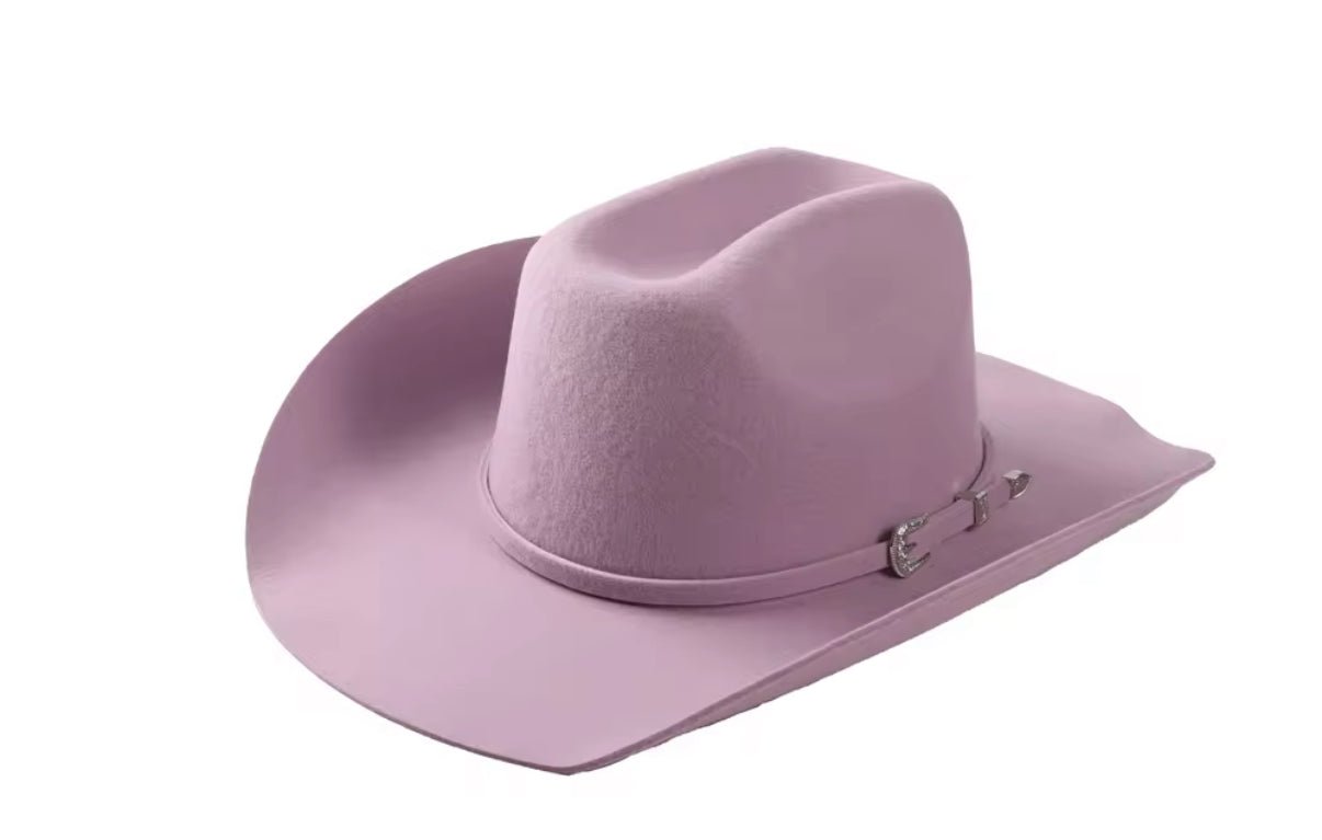 100% Wool Cowboy Belted Hat Solid, Solid Cowboy Hat for Burning,Pinched Cowboy Hat, Rancher Hat, Hat for customization - AccessorizmeeWholesale