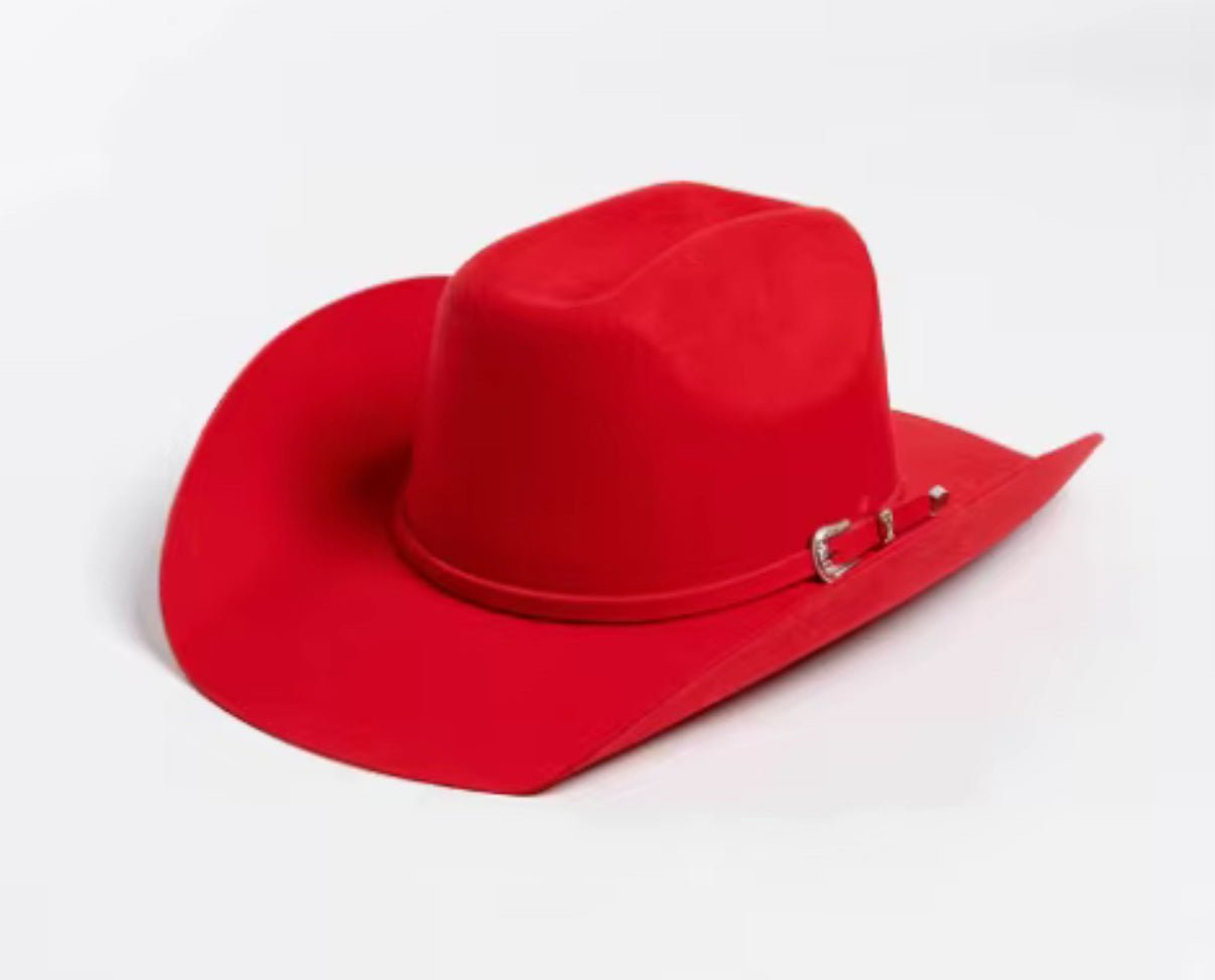 100% Wool Cowboy Belted Hat Solid, Solid Cowboy Hat for Burning,Pinched Cowboy Hat, Rancher Hat, Hat for customization - AccessorizmeeWholesale