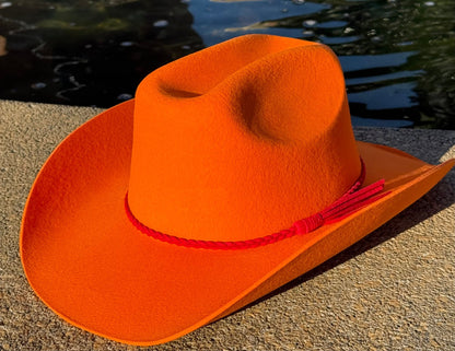 100% Wool Cowboy Hat Solid, Solid Cowboy Hat for Burning,Pinched Cowboy Hat, Rancher Hat, Hat for customization - AccessorizmeeWholesale