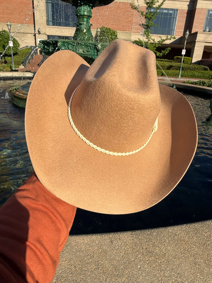 100% Wool Cowboy Hat Solid, Solid Cowboy Hat for Burning,Pinched Cowboy Hat, Rancher Hat, Hat for customization - AccessorizmeeWholesale