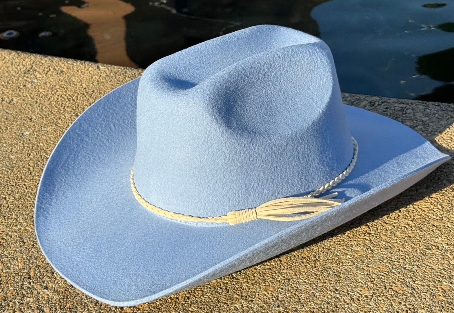 100% Wool Cowboy Hat Solid, Solid Cowboy Hat for Burning,Pinched Cowboy Hat, Rancher Hat, Hat for customization - AccessorizmeeWholesale