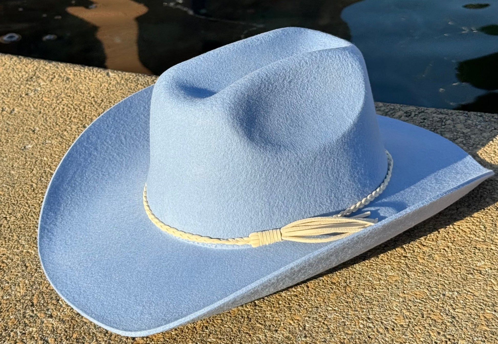 100% Wool Cowboy Hat Solid, Solid Cowboy Hat for Burning,Pinched Cowboy Hat, Rancher Hat, Hat for customization - AccessorizmeeWholesale