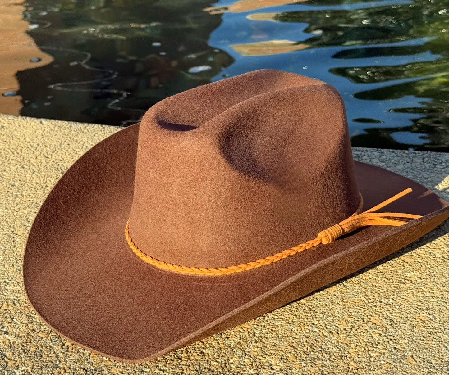 100% Wool Cowboy Hat Solid, Solid Cowboy Hat for Burning,Pinched Cowboy Hat, Rancher Hat, Hat for customization - AccessorizmeeWholesale