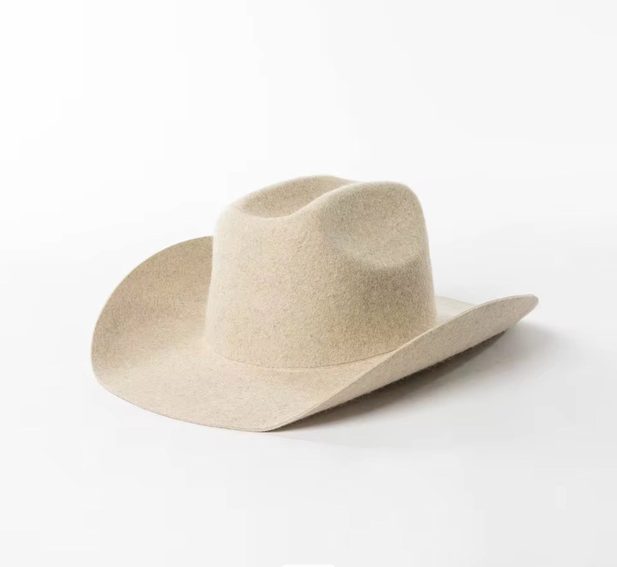100% Wool Cowboy Hat Solid, Solid Cowboy Hat for Burning,Pinched Cowboy Hat, Rancher Hat, Hat for customization - AccessorizmeeWholesale