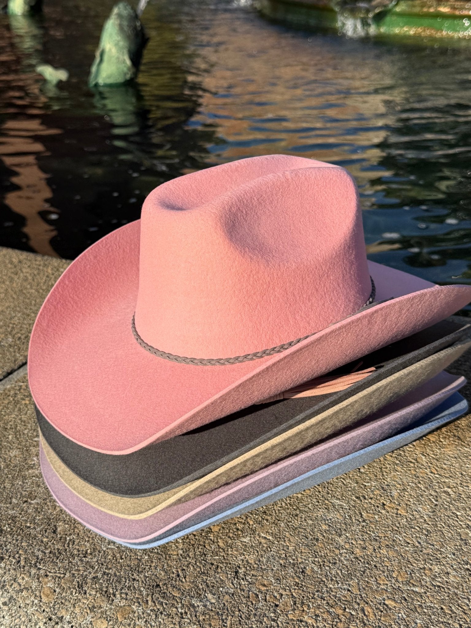 100% Wool Cowboy Hat Solid, Solid Cowboy Hat for Burning,Pinched Cowboy Hat, Rancher Hat, Hat for customization - AccessorizmeeWholesale