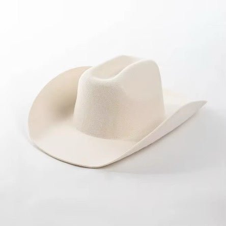 100% Wool Cowboy Hat Solid, Solid Cowboy Hat for Burning,Pinched Cowboy Hat, Rancher Hat, Hat for customization - AccessorizmeeWholesale