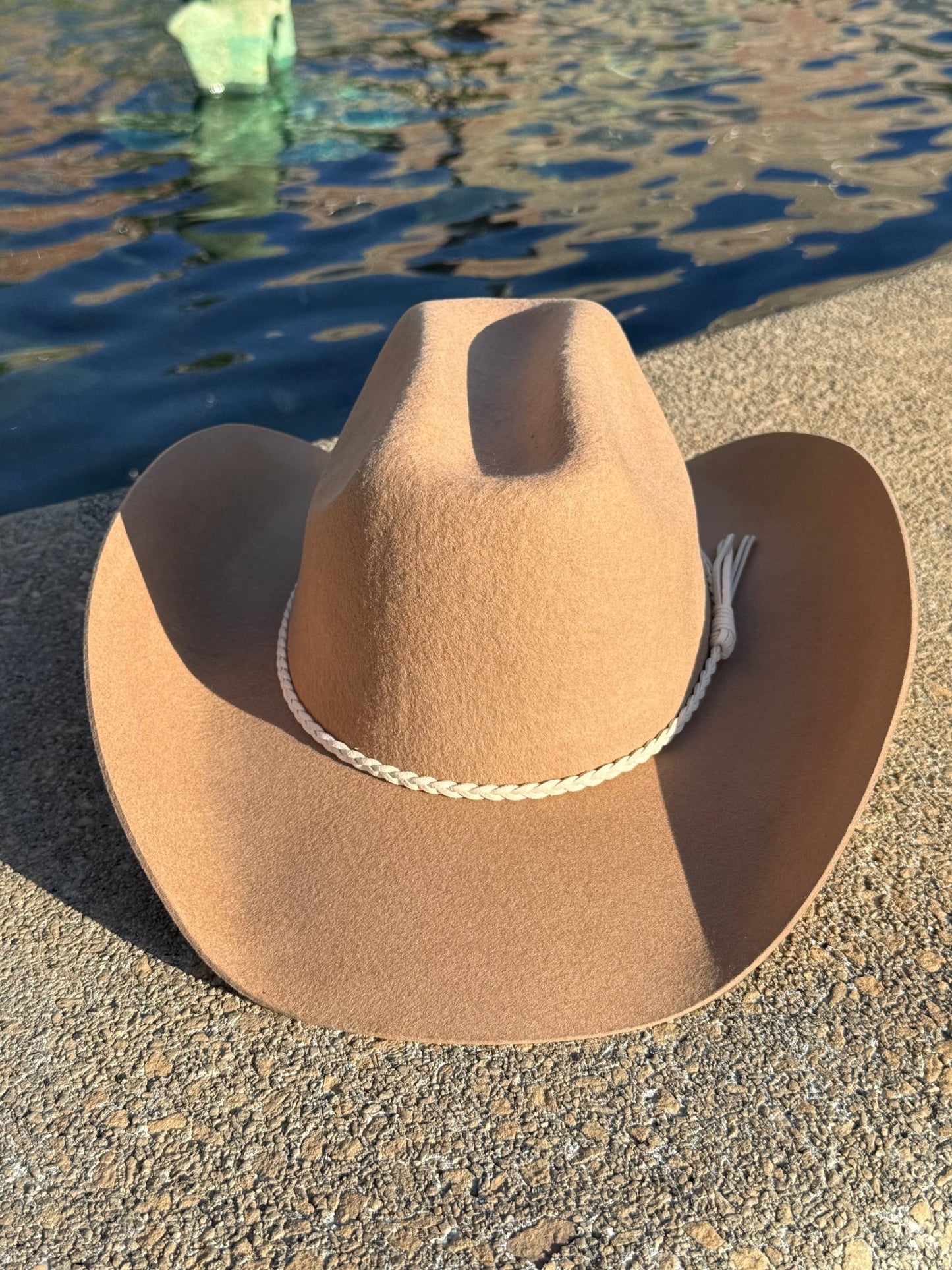 100% Wool Cowboy Hat Solid, Solid Cowboy Hat for Burning,Pinched Cowboy Hat, Rancher Hat, Hat for customization - AccessorizmeeWholesale