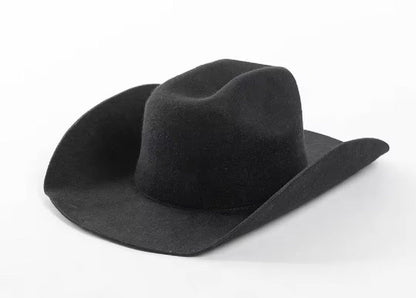 100% Wool Cowboy Hat Solid, Solid Cowboy Hat for Burning,Pinched Cowboy Hat, Rancher Hat, Hat for customization - AccessorizmeeWholesale