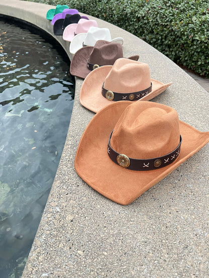 Western Suede Cowboy Hat