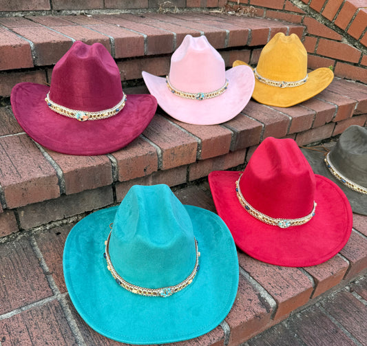 Premium Rock-me Suede pinched Cowboy Hat