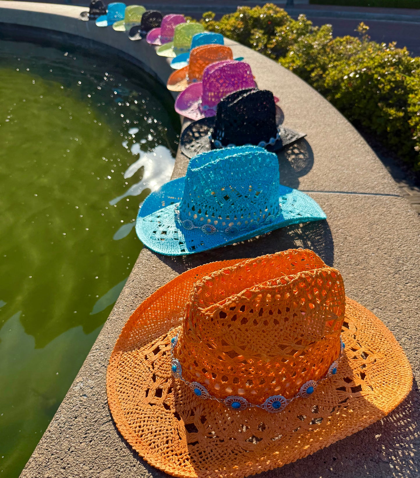 Spring Chain Hand Woven Straw Cowboy Hat