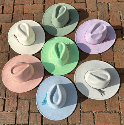Premium Vegan Suede Fedora Hat