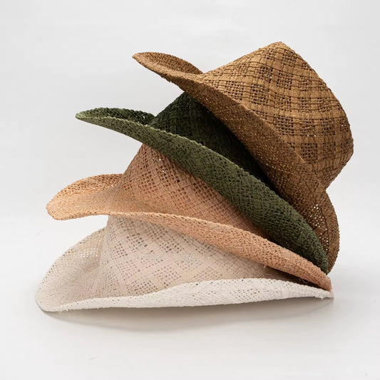 Hand Woven Straw Cowboy Hat