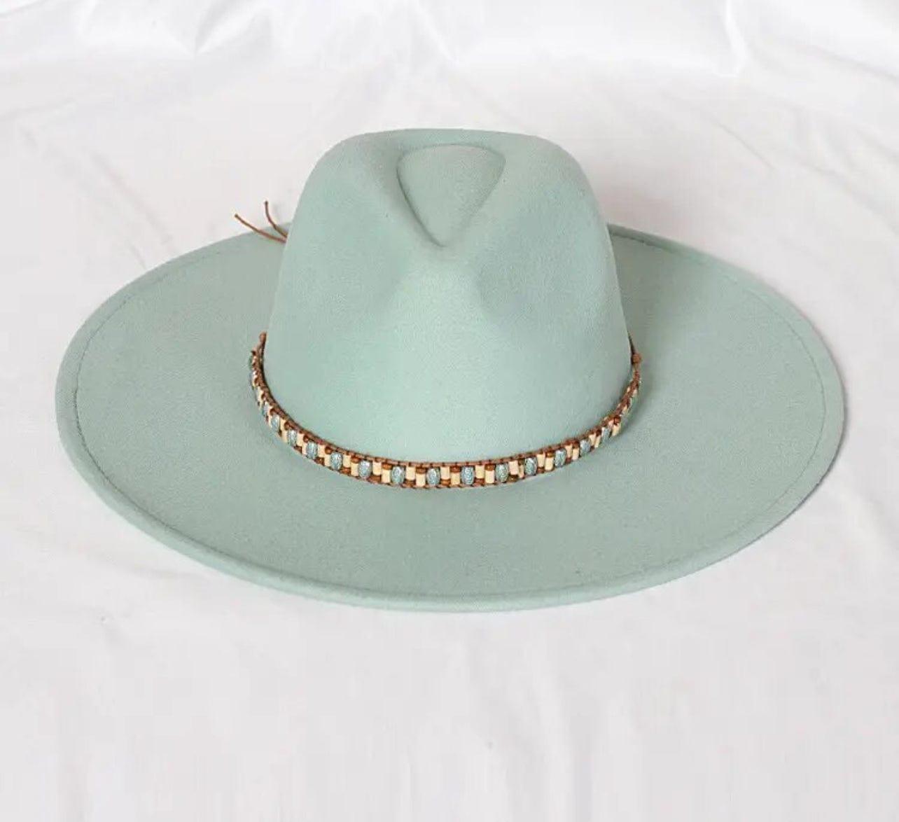 Beaded Stiff Fedora