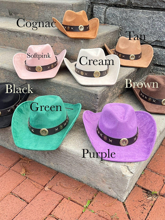 Western Suede Cowboy Hat