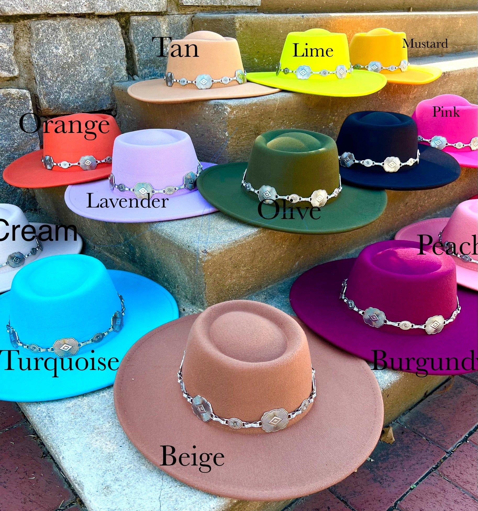 Ballad Round Wide Brim chain Fedora Hat - AccessorizmeeWholesale