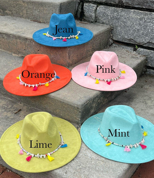 Beachy Suede Fedora - AccessorizmeeWholesale