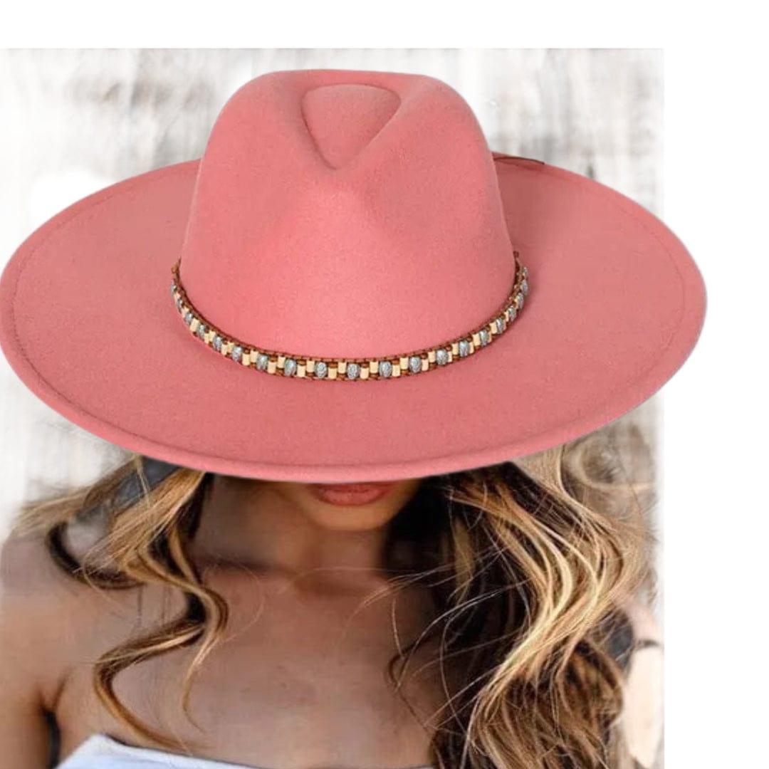 Beaded Stiff Fedora Hat - AccessorizmeeWholesale