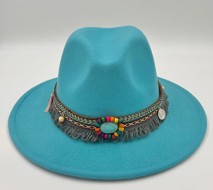 Boho Stiff Fedora - AccessorizmeeWholesale