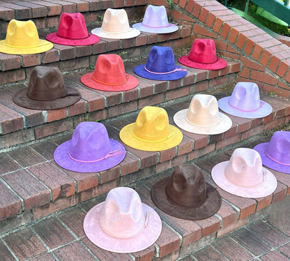 Classic Suede Fedora Hat - AccessorizmeeWholesale