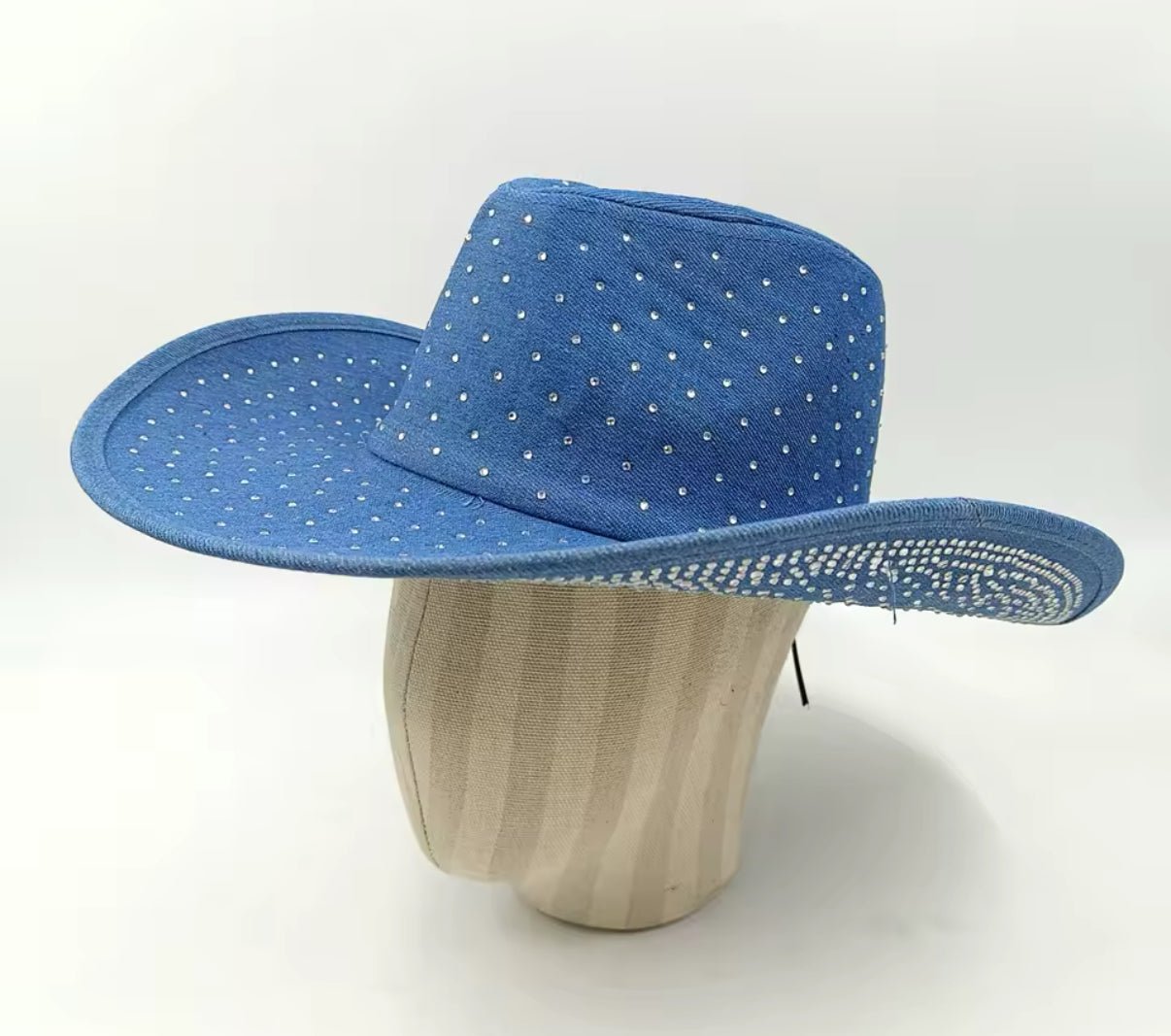 Diamond Embellishment Vegan Suede Cowboy Hat - AccessorizmeeWholesale