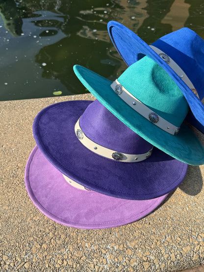 Flare Suede Wide Brim Fedora - AccessorizmeeWholesale