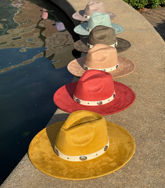 Flare Suede Wide Brim Fedora - AccessorizmeeWholesale