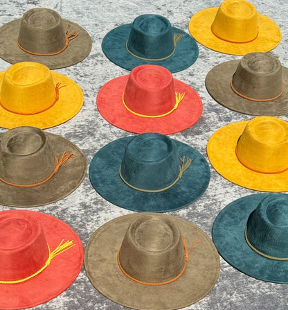 Flat Boater Widebrim Vegan Fedora Hat - AccessorizmeeWholesale